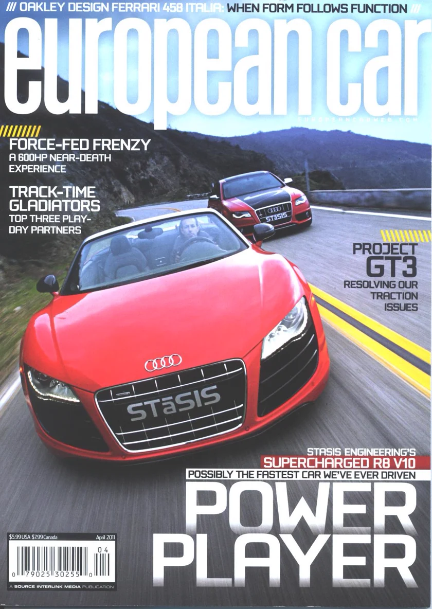 European Car magazine cover, April 2011: STaSIS Engineering’s supercharged Audi R8 V10